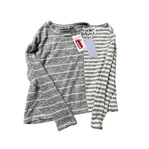 Good Luck Girl Striped Long Sleeve Shirt Medium